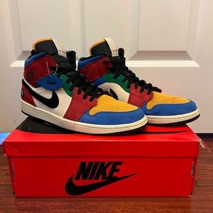 Jordan 1 Mid Fearless Good Condition with box